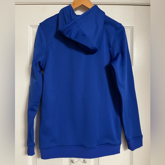 Under Armour Royal Blue Mens Pullover Hoodie with Logo - Picture 4 of 4